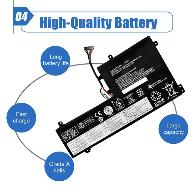 Alt view image 5 of 6 - L17M3PG1 L17C3PG1 L17C3PG2 L17M3PG2 Laptop Battery Compatible with Lenovo Legion Y530-15ICH Y540 Y545-PG0 Y740-15IRH Y740-15ICHG Legion Y7000 2019 1050 PG0 Series L17M3PG3 11.25V 52.5Wh