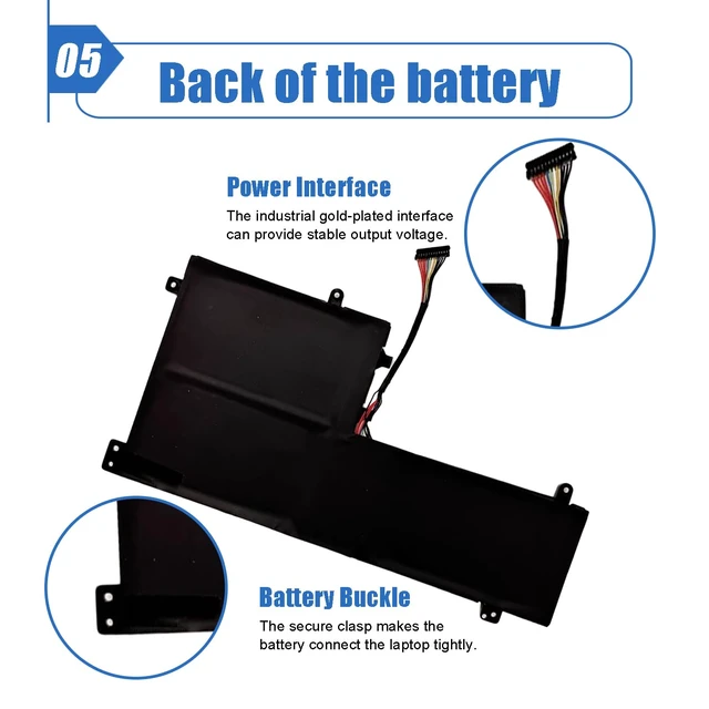 Alt view image 6 of 6 - L17M3PG1 L17C3PG1 L17C3PG2 L17M3PG2 Laptop Battery Compatible with Lenovo Legion Y530-15ICH Y540 Y545-PG0 Y740-15IRH Y740-15ICHG Legion Y7000 2019 1050 PG0 Series L17M3PG3 11.25V 52.5Wh