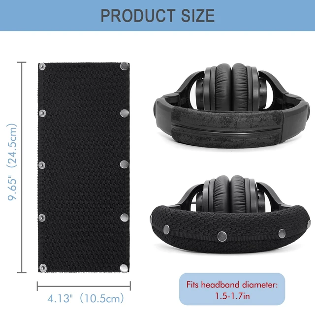 Alt view image 7 of 7 - GEVO Replacement Headband Cover for Sennheiser HD280/HD 280 Pro - Black Also for HD300 / HD 300 Pro / HMD280 Pro / HMD281 Pro, No More Flaking Leather, Easy Installation, No Tool Needed