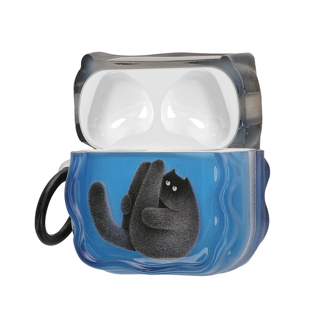 Main image of Earbud Case for Apple Airpods 4 - Protective Shockproof in-Ear Headphones Cover with Keychain, Soft & Durable, Pilates Cat