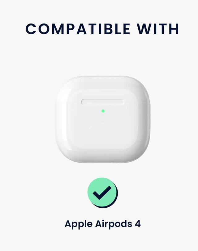 Alt view image 2 of 7 - Earbud Case for Apple Airpods 4 - Protective Shockproof in-Ear Headphones Cover with Keychain, Soft & Durable, Cat and Scarf