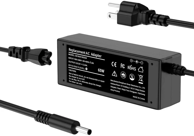Main image of 65W&45W Adapter for Dell Laptop Charger Replacement for Dell Inspiron 13 14 15 17,3583 5566 5559 3585 5593 5567 3590 5555 5570 Dell Latitude 3310 3410 3420 3490 3500 3510 3590 Power Supply Cord