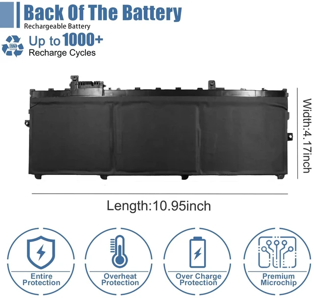 Alt view image 4 of 6 - 01AV431 Laptop Battery 11.52V 57Wh 4950mAh Replacement for Lenovo ThinkPad X1 Carbon 5th Gen/X1 Carbon 6th Gen Series Notebook 01AV430 SB10K97587 SB10K97588 01AV494 01AV429 SB10K97586
