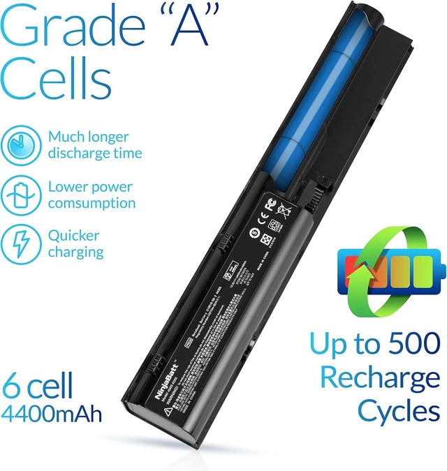 Alt view image 3 of 7 - Battery for HP ProBook 4540S 4530S 4440S 4430S 633805-001 Fits 6460B PR06 PR09 HSTNN-DB2R HSTNN-IB2R HSTNN-LB2R HSTNN-OB2R 633809-001 633733-241 4730S 6 cells 4400mAh 10.8V