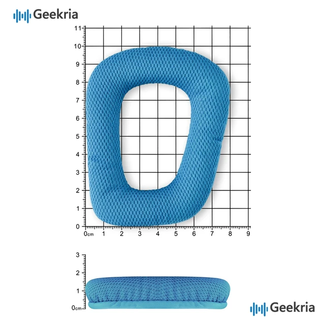 Alt view image 6 of 7 - Mesh Fabric Replacement Ear Pads for Logitech G930, G430, G432, G332, G35, F450 Headphones Ear Cushions, Repair Parts with Video Guide (Blue)