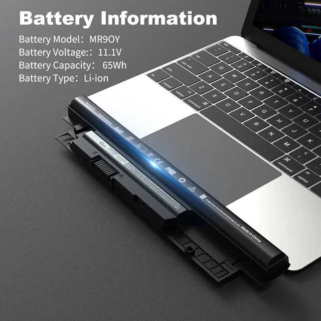 Alt view image 2 of 7 - MR90Y Battery 65Wh 11.1V for Dell Inspiron 15-3521 15r-5537 17-3721 14-3421 17r-5737 14r-5421 14r-3437 15-3537 15-3543 15-3531 15-3542 14R-5421 15r-5521 17-3737 XCMRD m531r-5535 m731r-5735