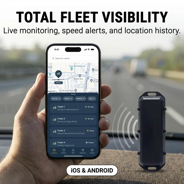 Alt view image 6 of 7 - TH07 4G LTE GPS Tracker for Trailers & Assets, Battery Powered Subscription required, wireless battery-powered tracker for trailers and assets, optional magnetic mounting available