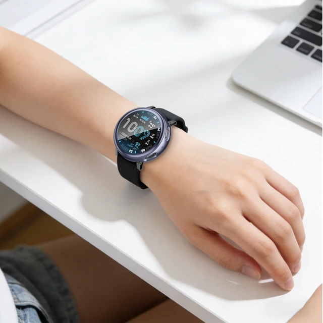 Alt view image 7 of 7 - 8 Pack Case Compatible for Amazfit Active Max with Tempered Glass Screen Protector, Shockproof Soft TPU Cover Compatible with Amazfit Active Max