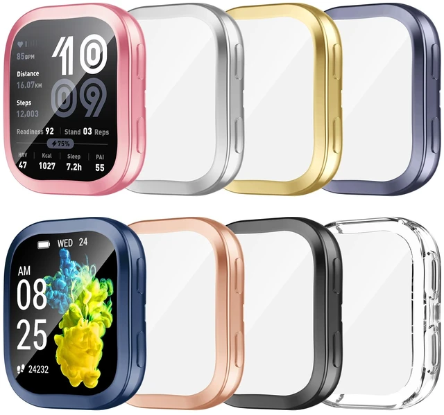Main image of 8 Pack Case Compatible for Amazfit Bip 6 with Tempered Glass Screen Protector, Shockproof Soft TPU Cover Compatible with Amazfit Bip 6