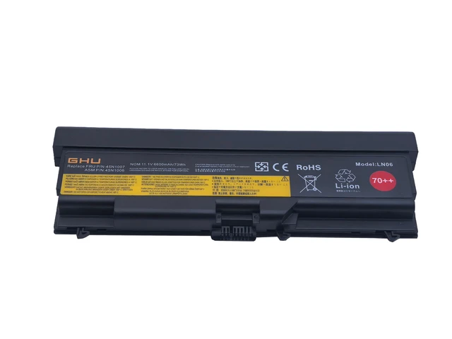 Alt view image 2 of 7 - New 73 Wh Laptop Battery 0A36303 0A36302 45N1001 45N1005 45N1007 45N1011 45N1173 70++ 9 Cell Replacement for Lenovo Thinkpad T410 T420 T420i T430 L410 L412 L520 L530 42T4753 51J0499 57Y4185