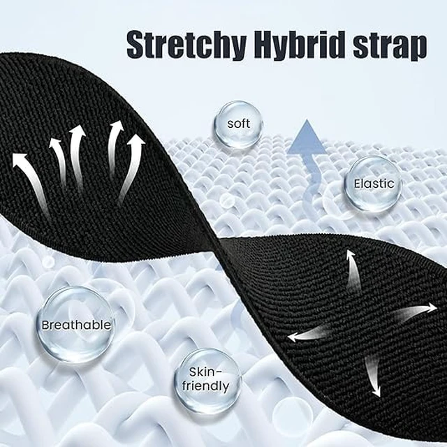 Alt view image 5 of 7 - Hybrid Nylon Band Compatible with Whoop 5.0 and Apple Watch Band Combo Stretchy Braided Straps for Whoop 5.0 and Apple Watch 11/10/9/8/7/6/5/4/3/2/1/SE/Ultra, Breathable Comfortable Durable