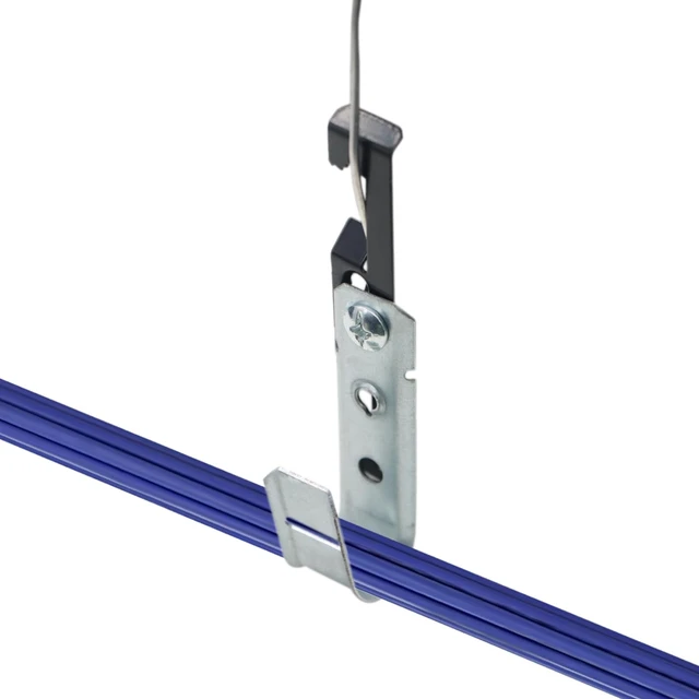 Alt view image 6 of 6 - 3/4" Cable Support J Hook with W Clip, Heavy Duty Metal Wire Cable Support J-Hook Hangers for Attaching Ceiling Grid Wire Threaded Rod (20 Pack)