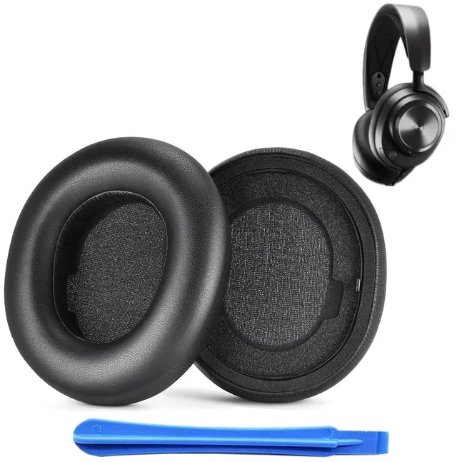 Main image of Replacement Earpads Ear Cushions for Steelseries Arctis Nova Pro Wireless Headphones Earpad Softer Leather Replacement Headset Ear Pads Cups Black