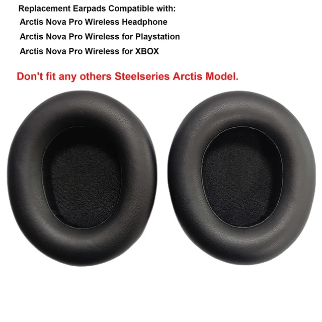 Alt view image 2 of 7 - Replacement Earpads Ear Cushions for Steelseries Arctis Nova Pro Wireless Headphones Earpad Softer Leather Replacement Headset Ear Pads Cups Black