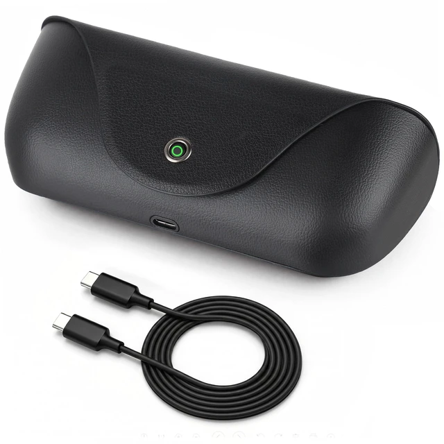 Main image of Portable Glasses Charging Case Compatible with Ra-y-Ban Me-ta Oa-kley HSTN 3000mAh Wireless Charger Replacement with LED Indicator for Travel Outdoor Sports