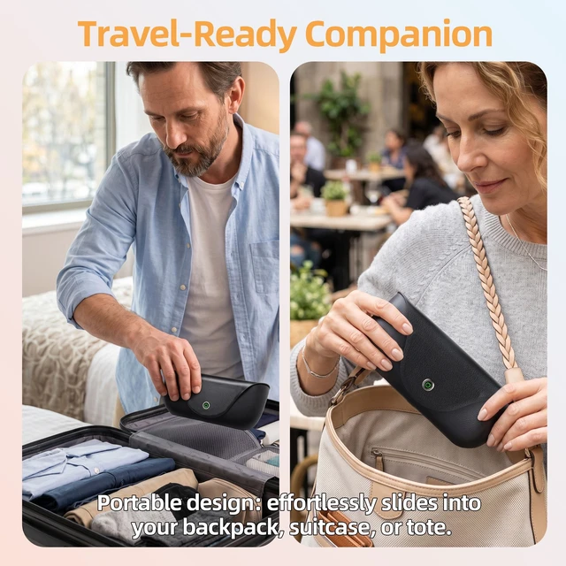 Alt view image 5 of 7 - Portable Glasses Charging Case Compatible with Ra-y-Ban Me-ta Oa-kley HSTN 3000mAh Wireless Charger Replacement with LED Indicator for Travel Outdoor Sports