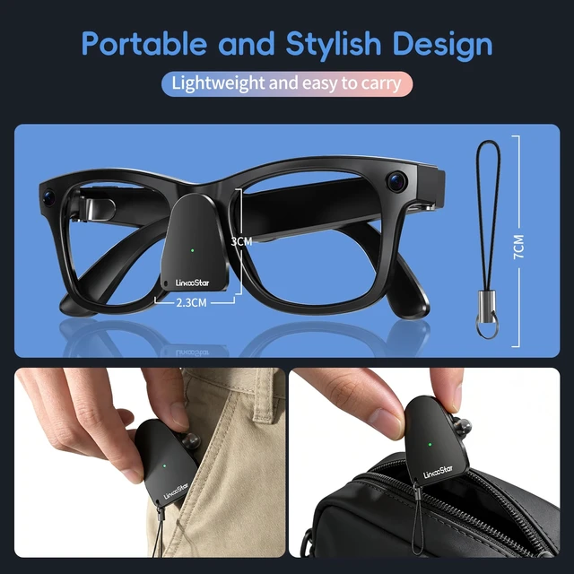 Alt view image 4 of 6 - 2Pack Charging Adapter for RayBan Meta Smart Glasses Charger (Gen1 & Gen2) Wayfarer/Skyler/Headliner and Oakley Meta HSTN, Portable USB C Charger Adapter Connector for Ray ban Meta Glasses Accessories