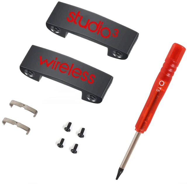 Main image of Studio 3 Replacement Parts as Same as the OEM Accessories Hinge Durable Repait Kit Compatible with Beats Studio3 (A1914), Studio2 Wired/Wireless, Studio Pro (A2924) Headphones (Defiant Black-Red)