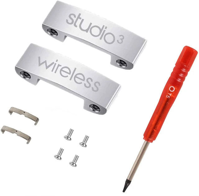 Main image of Studio 3 Hinge Replacement Parts as Same as the OEM Accessories Durable Repair Kit Compatible with Beats by Dre Studio3 (A1914), Studio2 Wired/Wireless, Studio Pro (A2924) Headphones (Silver)