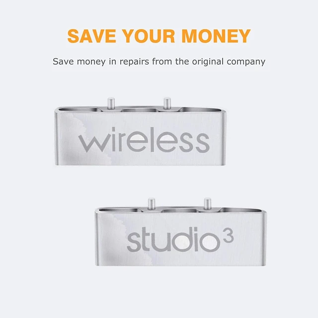 Alt view image 4 of 6 - Studio 3 Hinge Replacement Parts as Same as the OEM Accessories Durable Repair Kit Compatible with Beats by Dre Studio3 (A1914), Studio2 Wired/Wireless, Studio Pro (A2924) Headphones (Silver)