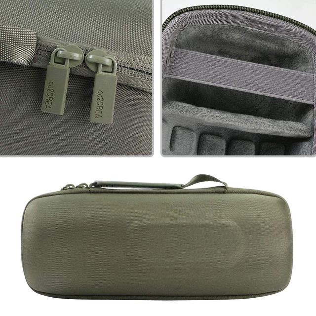 Alt view image 5 of 7 - Hard Travel Case Replacement for JBL Charge 4 /Replacement for JBL Charge 5 Waterproof Bluetooth Speaker (Green Case)