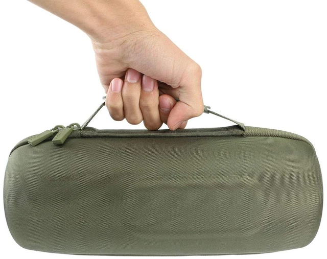 Alt view image 7 of 7 - Hard Travel Case Replacement for JBL Charge 4 /Replacement for JBL Charge 5 Waterproof Bluetooth Speaker (Green Case)
