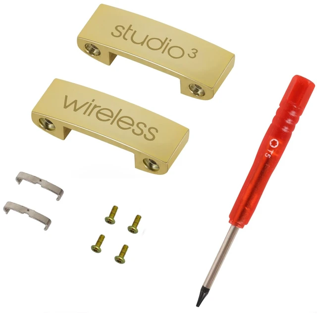 Main image of Studio 3 Hinge as Same as the OEM Replacement Parts Accessories Durable Repair Kit Compatible with Beats by Dre Studio3 (A1914) and Studio2 Wired/Wireless, Studio Pro (A2924) Headphones (Gold)