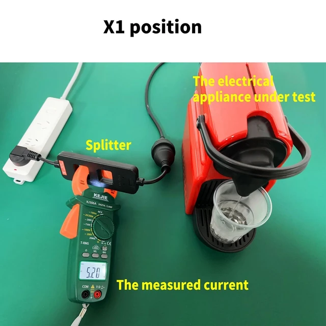 Alt view image 3 of 6 - 2Pcs KJ79D AC Line Splitter Line Splitter for Clamp Meter, 10x Measurement, 15A Max Current, for US Outlets(Black) (KJ79D black 1pcs)