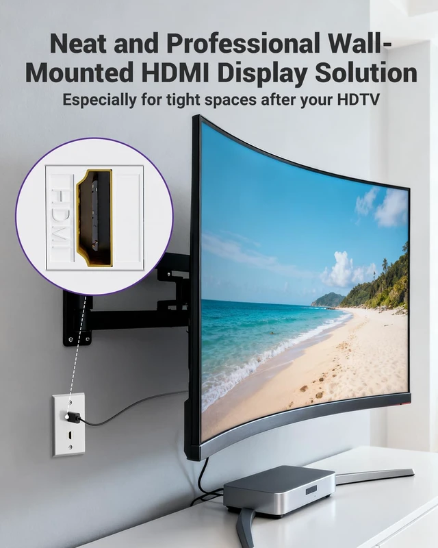 Alt view image 5 of 7 - 4K HDMI Keystone Jack, F2F Snap-in, for Keystone Wall Plate, 10-Pack Snap-in Design for Keystone Wall Plate, HDMI Female to Female Coupler, White Color Coupler, 10-Pack Included