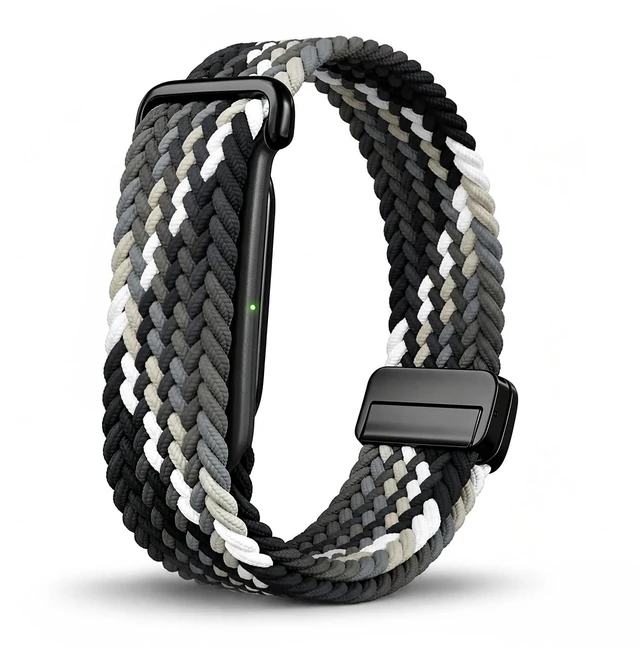 Main image of Magnetic Elastic Braided Band Compatible with Google Fitbit Air Band Nylon Adjustable Replacement Strap for Fit bit Air Band, Soft Breathable Stretch Woven Wristband for Women Men, Hand Washable