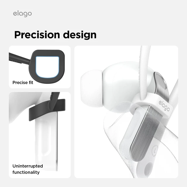 Alt view image 5 of 7 - Ear Hooks for Galaxy Buds 4 Pro Earbuds Accessories, Anti-Slip, Ergonomic Design, Comfortable Fit (White)