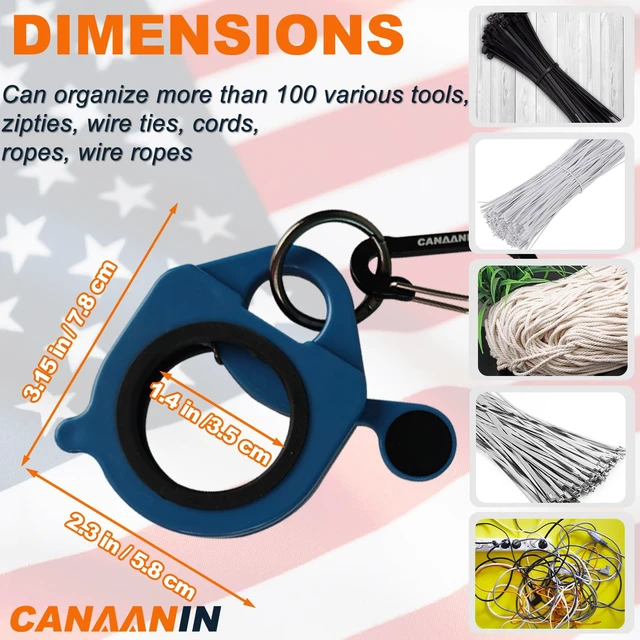 Alt view image 6 of 7 - Zip Tie Holder Cable Tie Holder Heavy-Duty Colored Upgraded for Tool Belt Electrician Tool Tradie Bits Organized Strong Efficient Storage Reusable Portable 8 Pack (Blue)