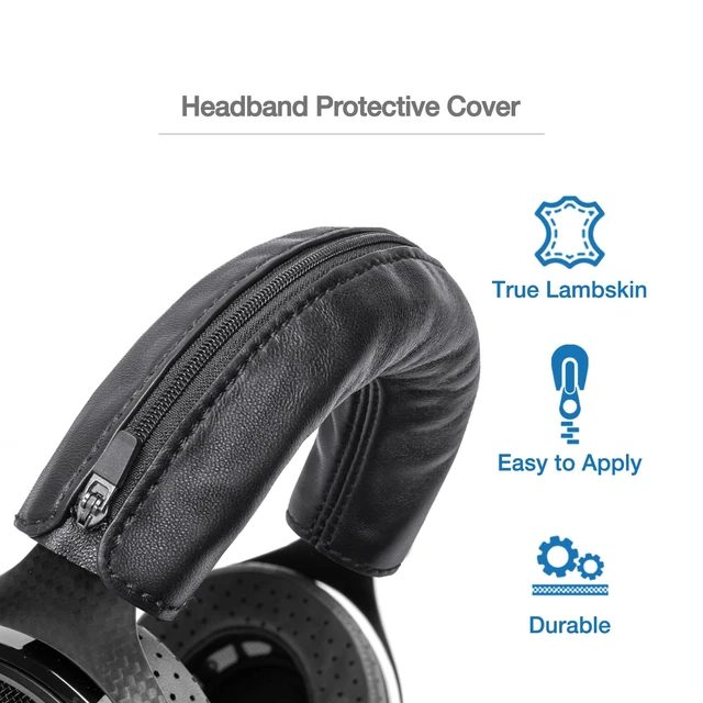 Alt view image 2 of 7 - Luxury Lambskin Headband Cover Compatible with Focal Utopia, Clear MG, Stellia, Celestee, Clear Pro MG, Radiance, Soft Genuine Leather Cushion Pad, Elegant & Comfortable Headphone Protector