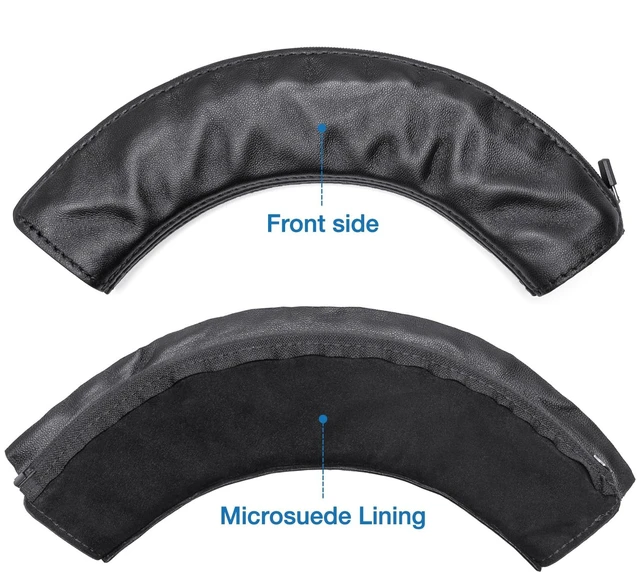 Alt view image 3 of 7 - Luxury Lambskin Headband Cover Compatible with Focal Utopia, Clear MG, Stellia, Celestee, Clear Pro MG, Radiance, Soft Genuine Leather Cushion Pad, Elegant & Comfortable Headphone Protector