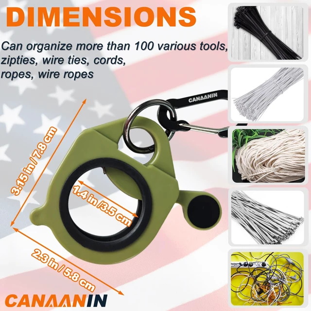 Alt view image 6 of 7 - Zip Tie Holder Cable Tie Holder Heavy-Duty Colored Upgraded for Tool Belt Electrician Tool Tradie Bits Organized Strong Efficient Storage Reusable Portable 8 Pack (Green)