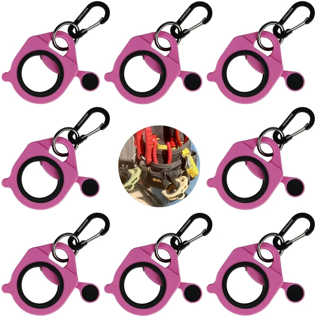 Main image of Zip Tie Holder Cable Tie Holder Heavy-Duty Colored Upgraded for Tool Belt Electrician Tool Tradie Bits Organized Strong Efficient Storage Reusable Portable 8 Pack (Pink)