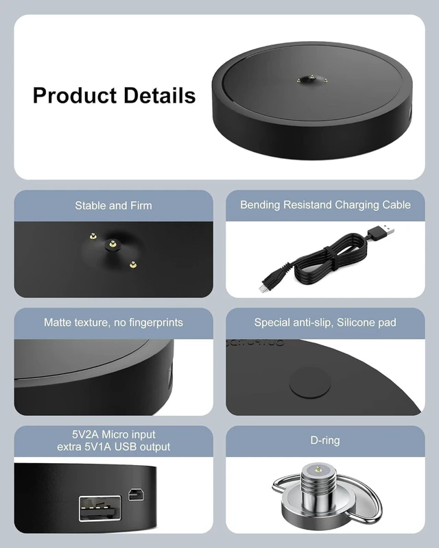 Alt view image 6 of 7 - Charging Dock Compatible with Ultimate Ears Boom 3, MEGABOOM 3, Blast & MEGABLAST Portable Waterproof Speaker. (Charging Plug Include, Black)