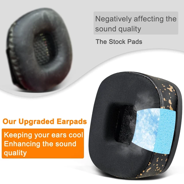 Alt view image 3 of 3 - Cooling Earpads for Marshall Major I/II/III/IV/V - Black Gold