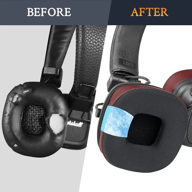 Alt view image 4 of 7 - Cooling Earpads for Marshall Major I/II/III/IV/V - Burgundy