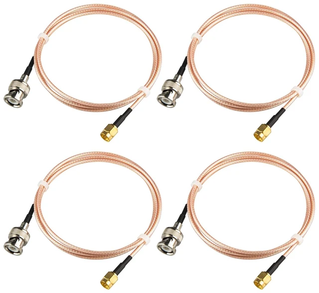 Main image of BNC Male to SMA Male Connectors 3ft RG316 Coaxial Cable Low Loss 50ohm BNC to SMA Male Adapter 1M for Antenna/Radio/WiFi/LAN Devices/External Antenna 4PCs