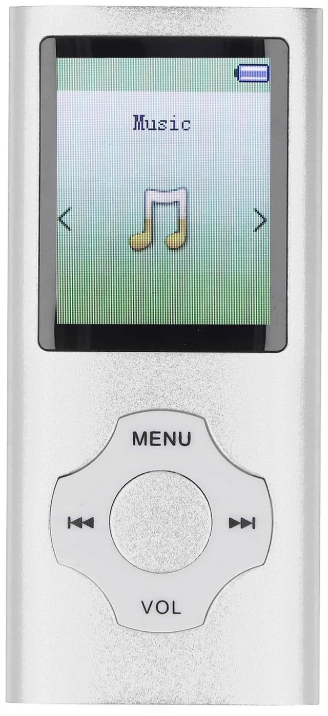 Main image of 128GB MP3 MP4 Player with Bluetooth and WiFi, Portable Lossless Sound MP3, HiFi Sound 1.8in Color Screen, Expandable Portable Video Music Player with Electronic Book Voice Record (Silver)