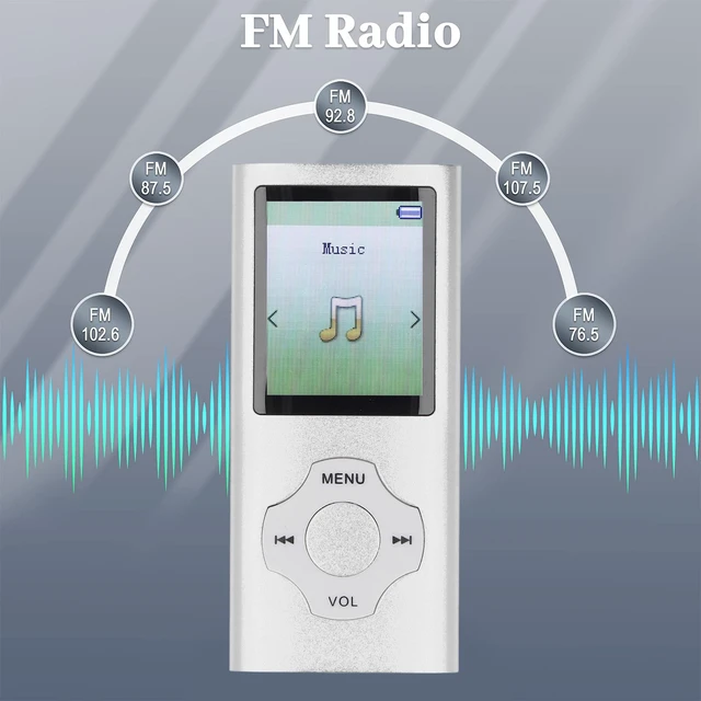 Alt view image 5 of 7 - 128GB MP3 MP4 Player with Bluetooth and WiFi, Portable Lossless Sound MP3, HiFi Sound 1.8in Color Screen, Expandable Portable Video Music Player with Electronic Book Voice Record (Silver)