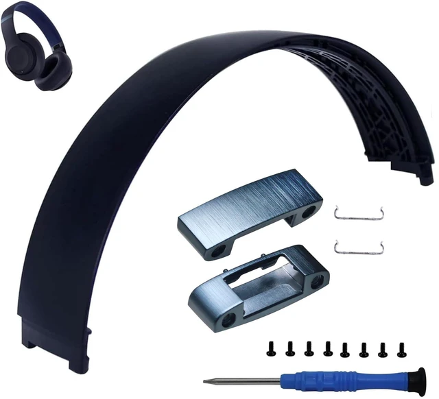 Main image of 2 Sets Studio Pro Headband Replacement Parts & Replacement Hinge Compatible with Beats Studio Pro and Studio 3 Headphones, Studio Pro Replacement Headband Metal Repair Parts (Navy)