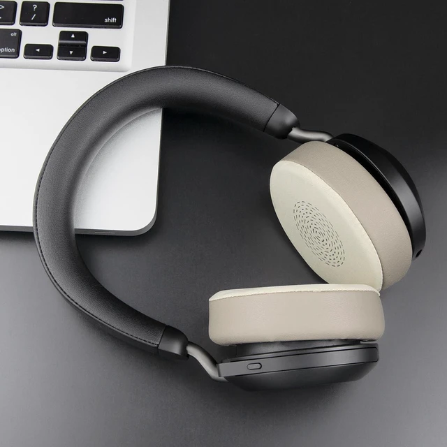 Alt view image 7 of 7 - Cooling Gel Earpads Replacement for Jabra Evolve2 75 PC Wireless Headset (Do Not fit Evolve 75), Ear Pads Cushions with Ice Silk Fabric, Noise Isolation Foam - Gold