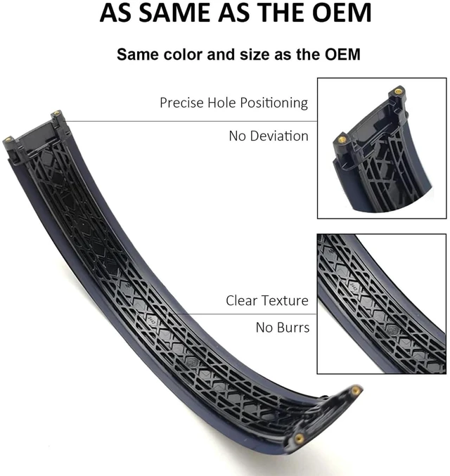Alt view image 3 of 7 - 2 Sets Studio Pro Headband Replacement Parts & Replacement Hinge Compatible with Beats Studio Pro and Studio 3 Headphones, Studio Pro Replacement Headband Metal Repair Parts (Navy)