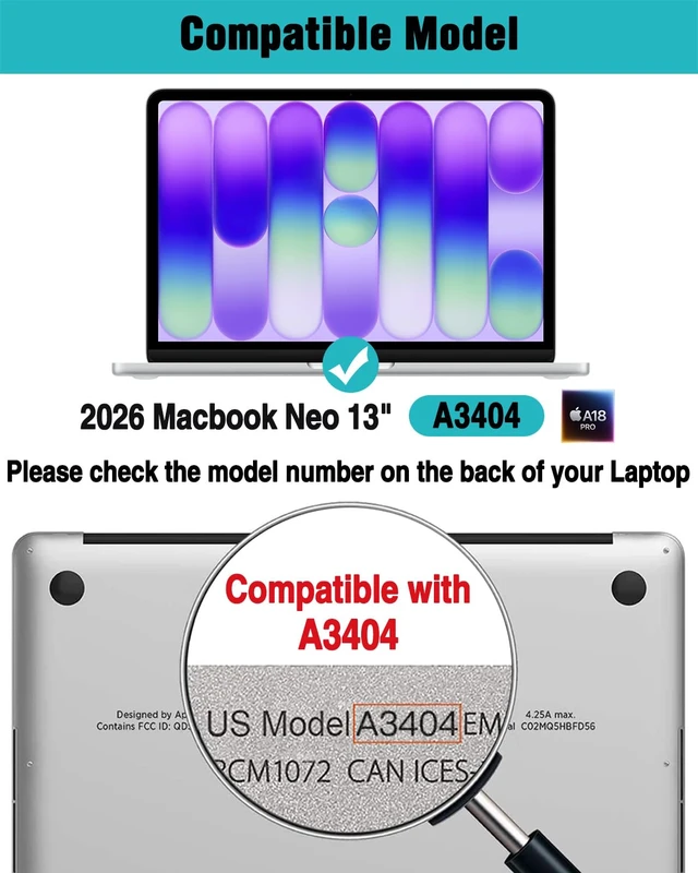 Alt view image 7 of 7 - Magnetic Anti Blue Light Screen Protector Compatible with 2026 MacBook Neo 13 inch (2026, A18 Pro Chip), Bubble-Free Install, Removable & Reusable Anti Glare Matte Laptop Screen Shield