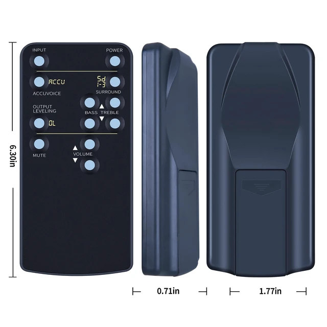 Alt view image 7 of 7 - Replacement Remote for ZVOX Omni AV157 AV200 AV205 SoundBar Speakers Compatible with ZVOX Omni Sound Bar with 4 Digit Display, Full Function Replacement, Fast Response