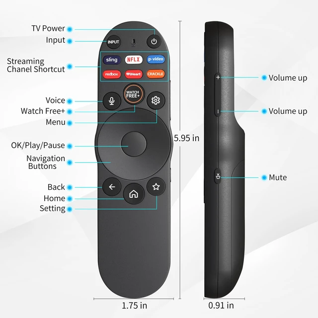 Alt view image 5 of 7 - XRT270 Voice Remote Control Replacement for VIZIO Smart TV Compatible with FHD 4K Quantum Pro SmartCast, D/P/M/V Series TVs, Replacement Remote