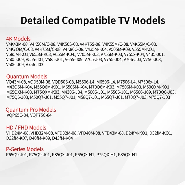 Alt view image 3 of 7 - XRT270 Voice Remote Control Replacement for VIZIO Smart TV Compatible with FHD 4K Quantum Pro SmartCast, D/P/M/V Series TVs, Replacement Remote
