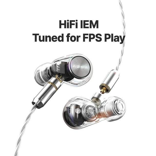 Alt view image 2 of 7 - ARES Clear Gaming Earbuds with Mic for PS5 PC FPS USB-C MMCX IEMs for Gaming, Tuned for FPS Games, Compatible with PS5, XBox, Nintendo Switch, PC, Phone and More